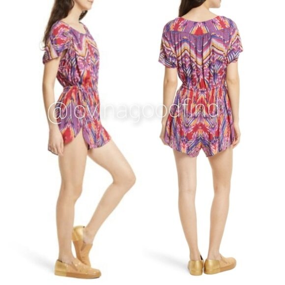 FREE PEOPLE Dream All Night Romper in Sky EUC sz S - Picture 3 of 10